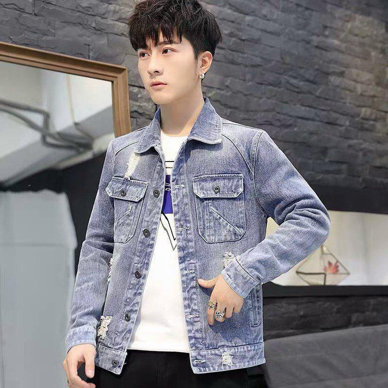 Áo khoác jean nam thời trang cao cấp, chất liệu denim thoáng mát, hàng chuẩn shop BEN Shop0807 v15