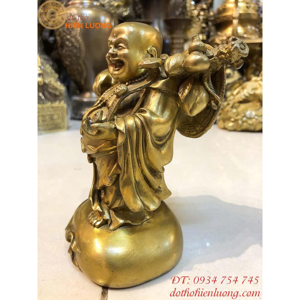 Di Lặc Vác Gậy Như Ý-Xâu Tiền Bằng Đồng