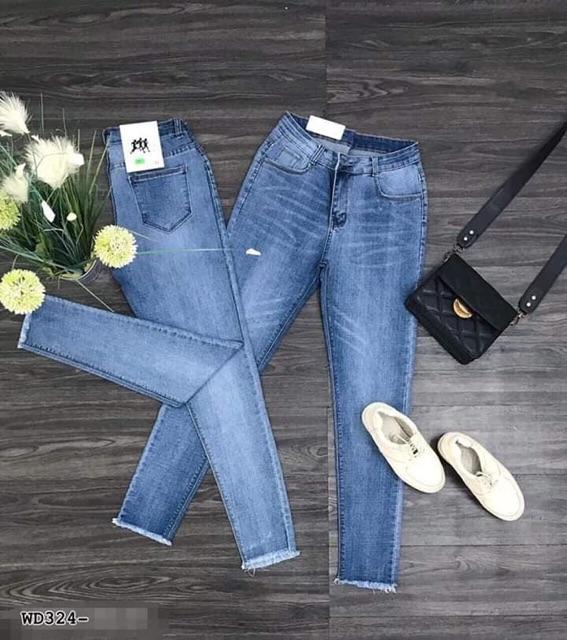 QUẦN JEANS XANH NHẠT DÁNG ÔM CO GIÃN TỐT- nhiều size
