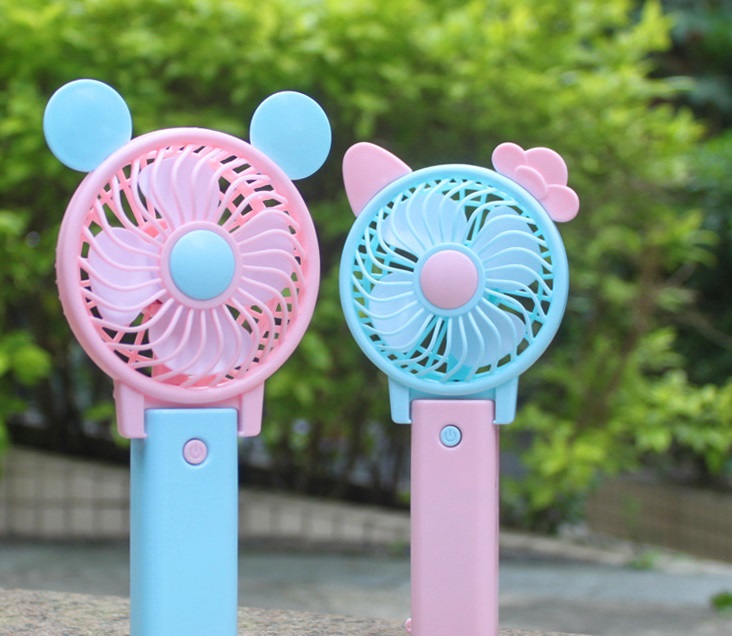 Quạt Cầm Tay Minnie Siêu Xinh Xắn Có thể Gấp Gọn Sạc Pin USB Tiện Lợi