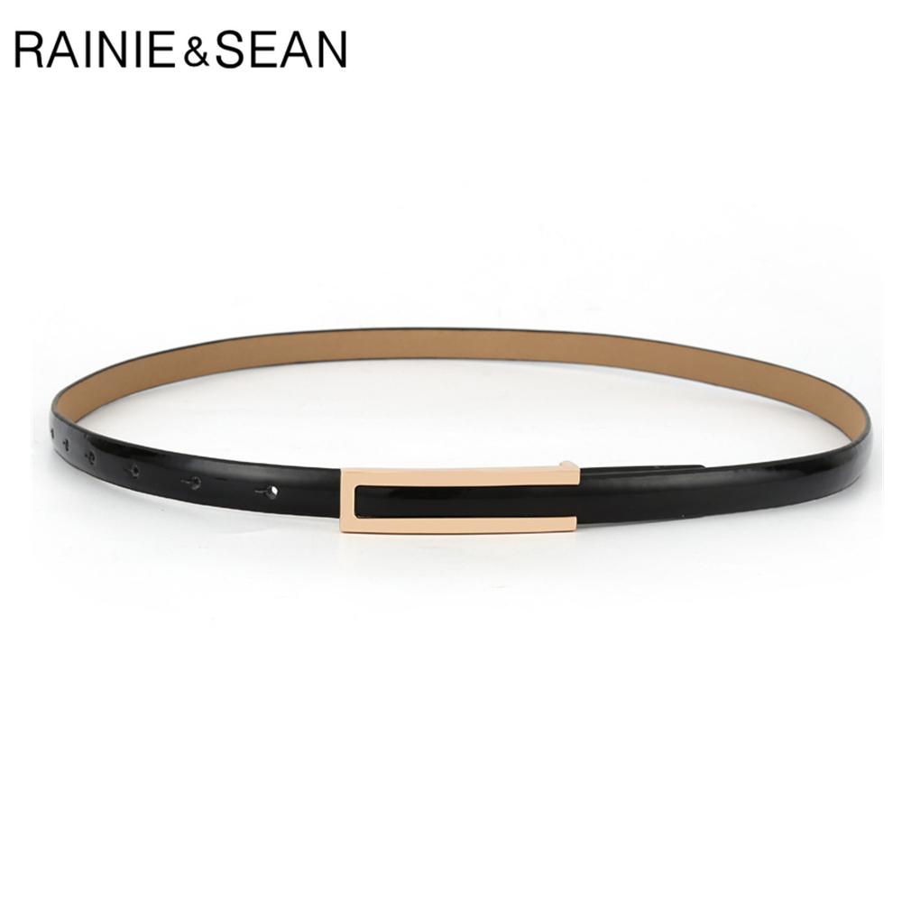 Bằng Sáng Chế Da Thắt Lưng Nữ Mỏng Nữ Eo Cho Quần Da Thật Xanh Đỏ Đen Trắng Hồng Nữ Dây Đeo 102Cm
