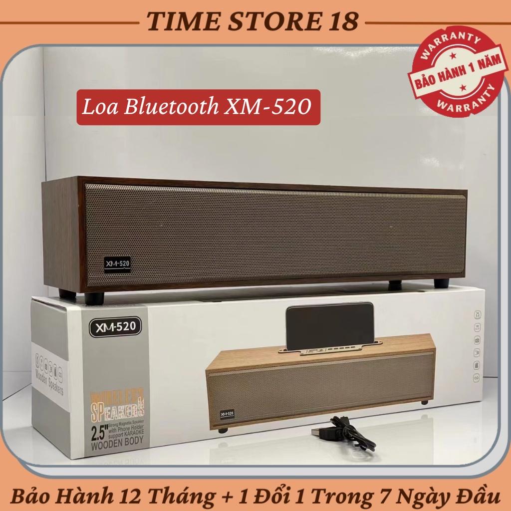 Loa bluetooth XM-520 Âm Bass Mạnh Mẽ , Công Suất Lên Đến 20W , Thiết Kế Vỏ Vân Gỗ Phù Hợp Làm Đồ Trang Trí