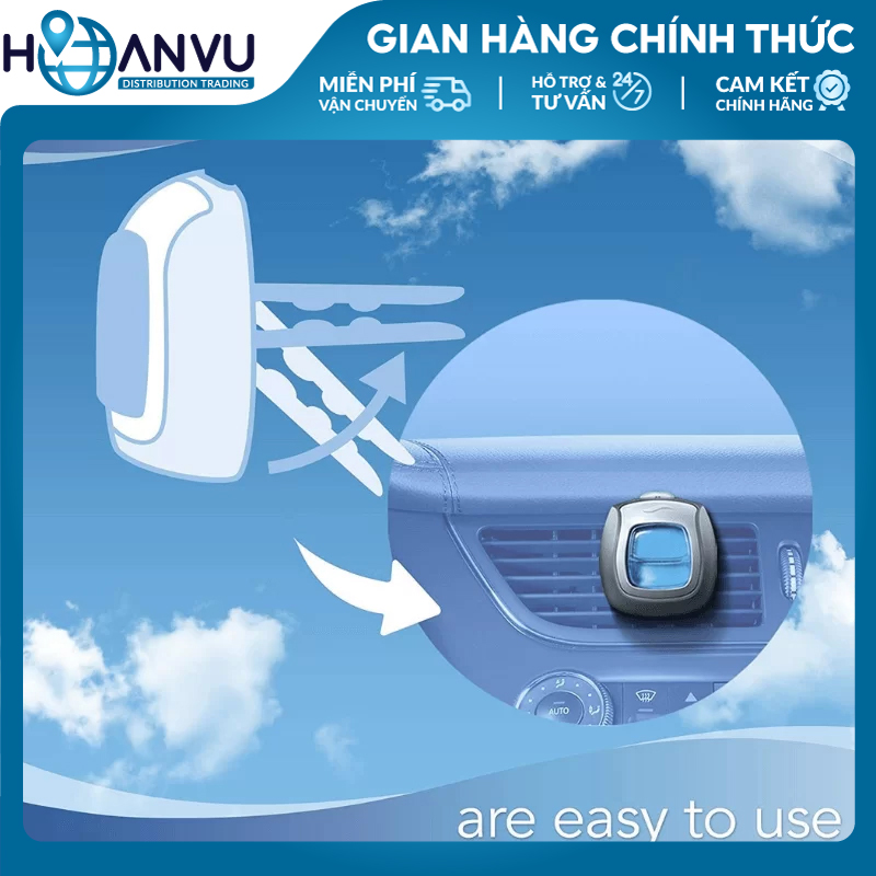 Tinh Dầu Thơm Ôtô 5in1 Febreze Air Freshener Car Vent Clips