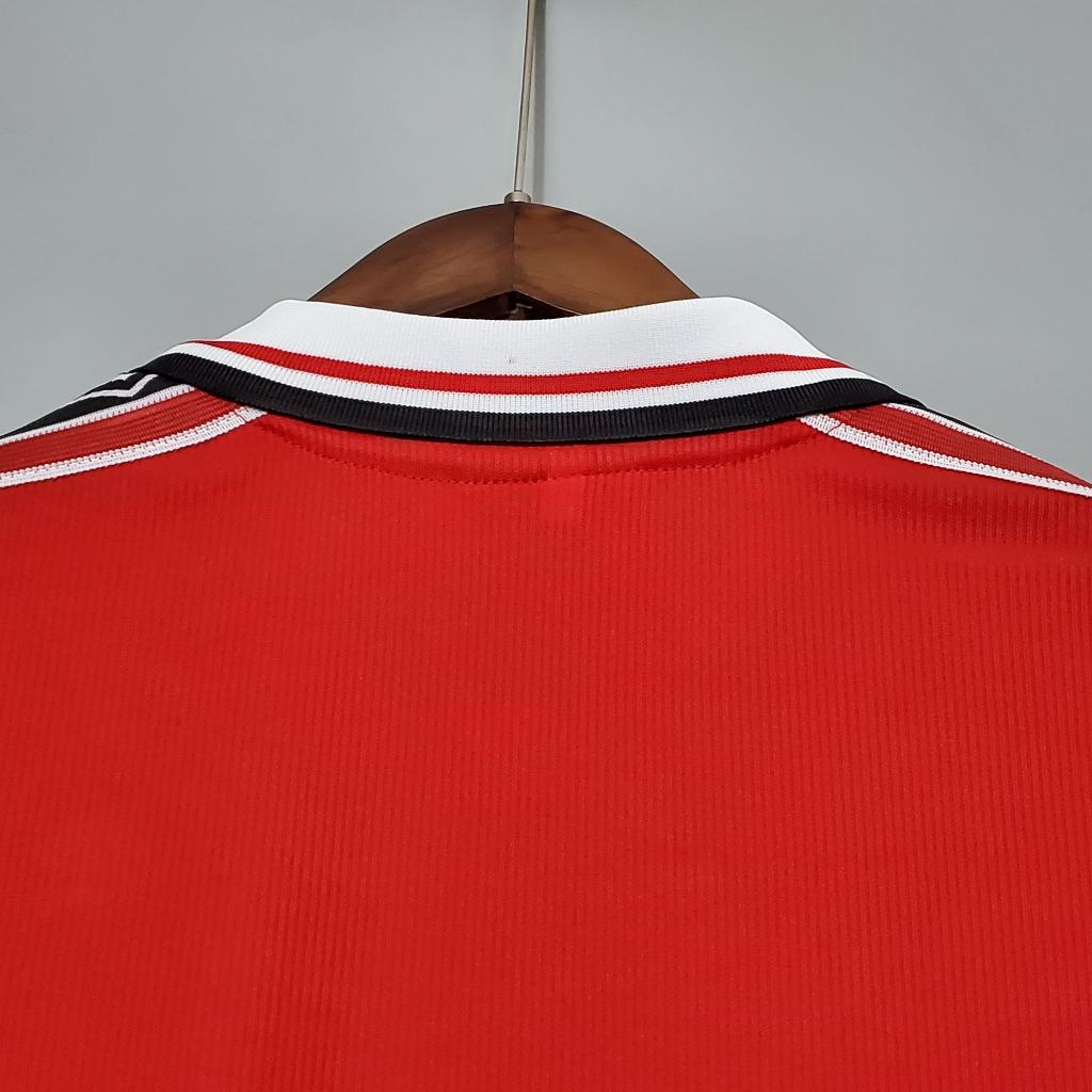 Áo Bóng Đá Retro Manchester United 1998 Tay Dài - Sân Nhà bản cao cấp vải Cotton Polyester