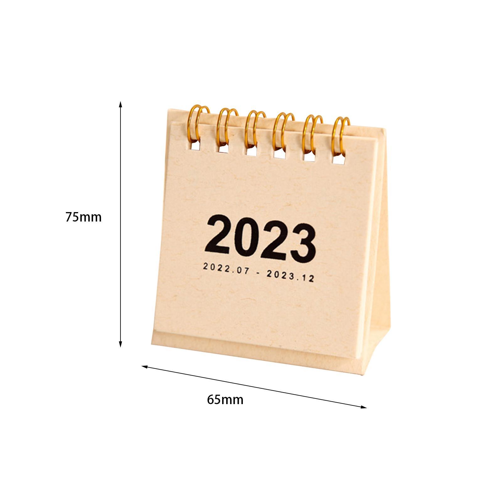 Portable 2023 Desk Calendar Important Dates Decoration New Year Desk Calendar for Office