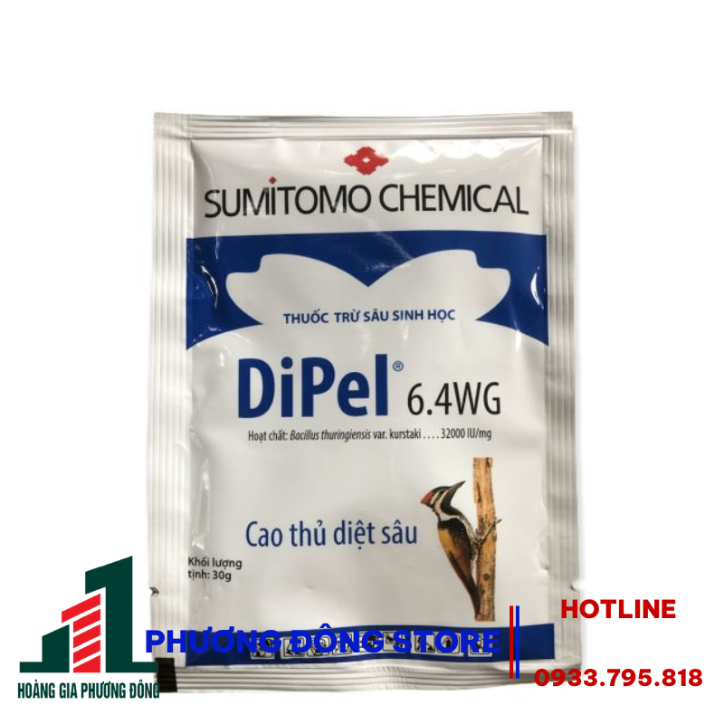 Thuốc trừ sâu Dipel 6.4WG - cao thủ diệt sâu hại cây trồng - gói 30g, gói 50g