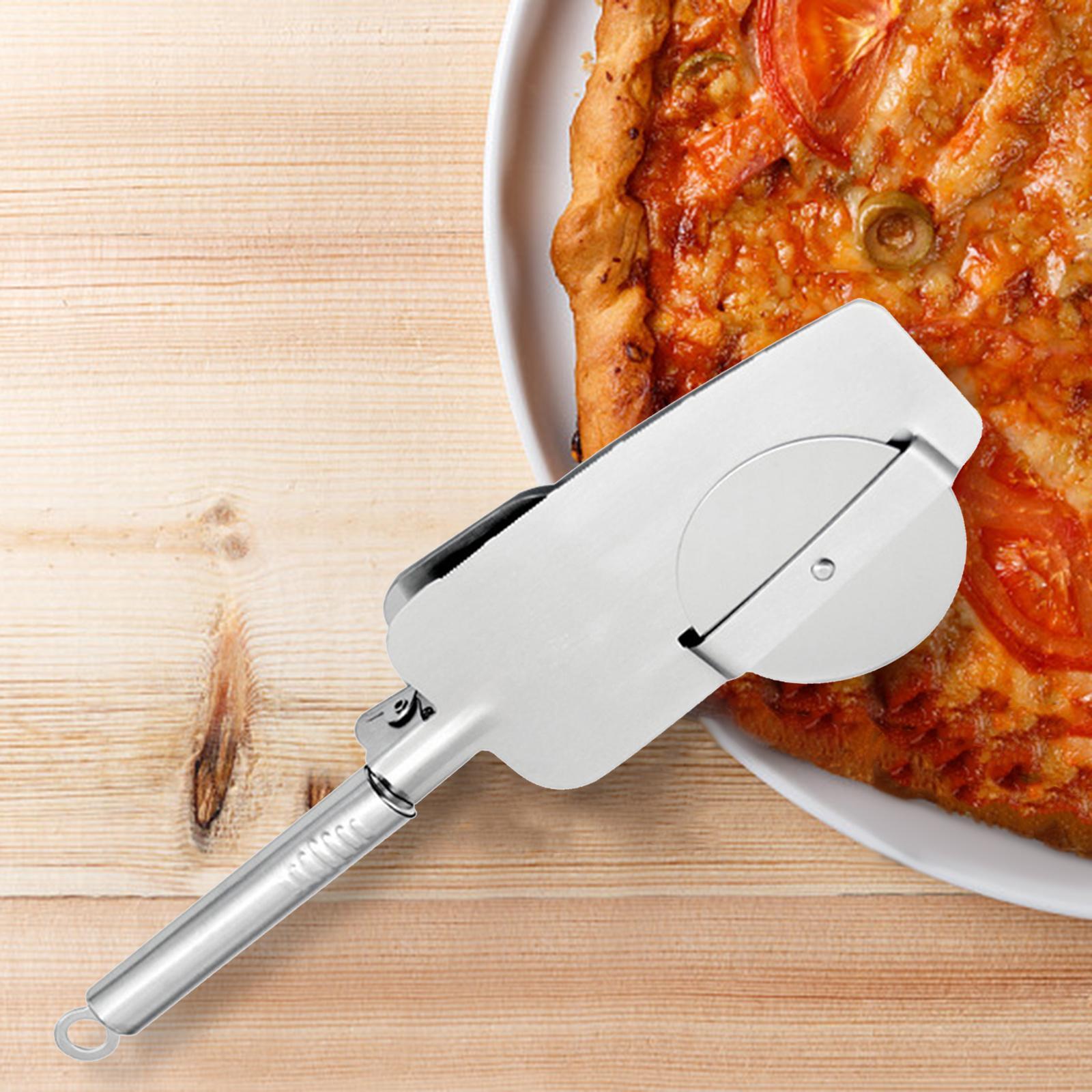 Kitchen Large Pizza Cutter Wheel with Clip Easy to Hold Pizza Cutter