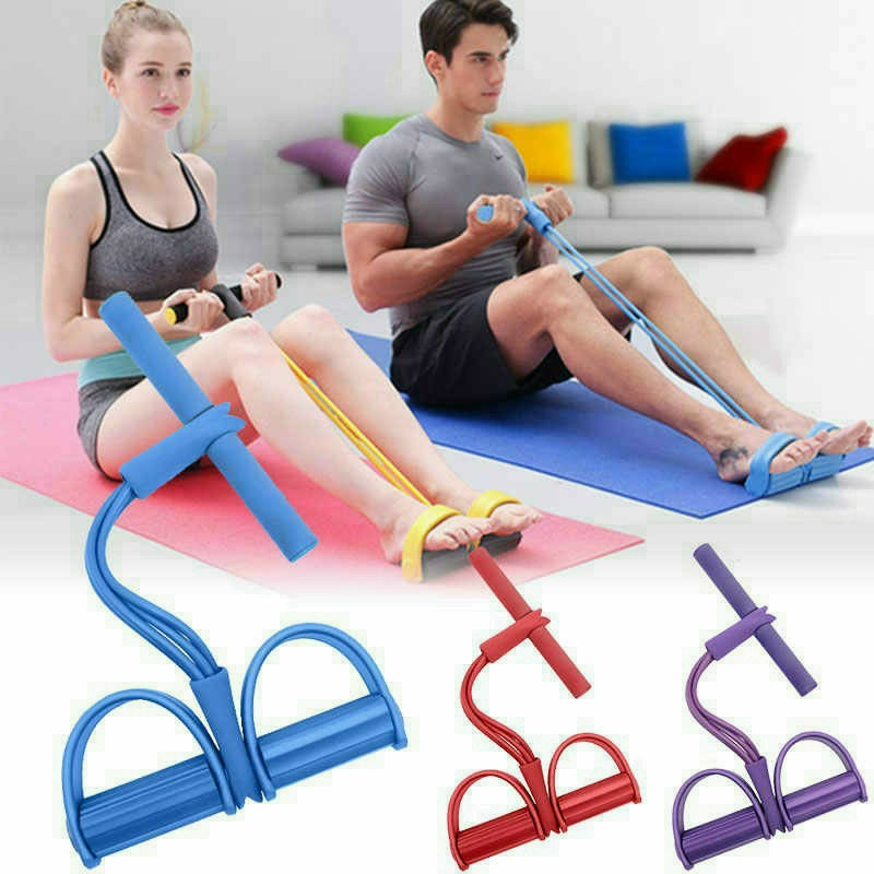 Dụng Cụ Tập Thể Dục Dây Cao Su Kéo Sợi Hiệu Qủa Dành Cho Vùng Lưng, Bụng SD9 Shalla Tặng móc khóa hình khiêng