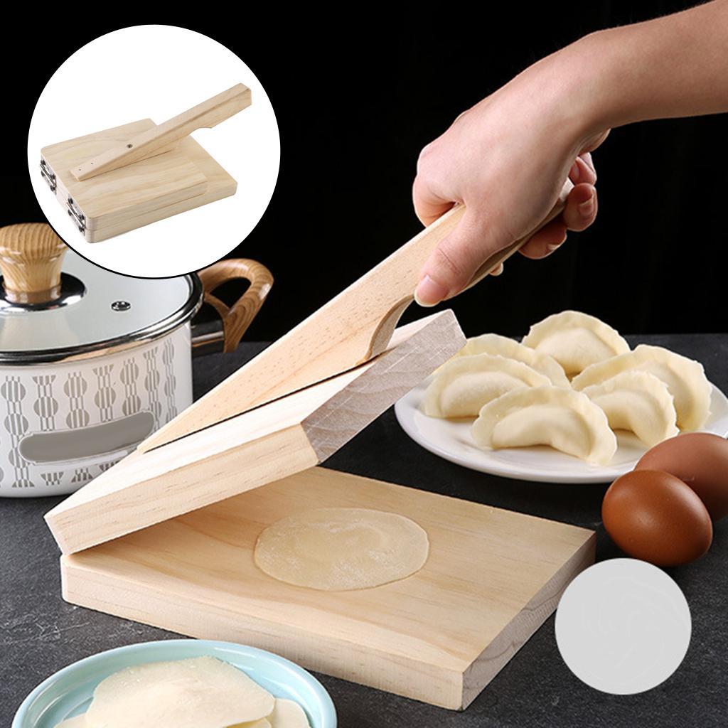Wooden  Press Dumpling Skin Presser  Pastry Maker Pressing Tool