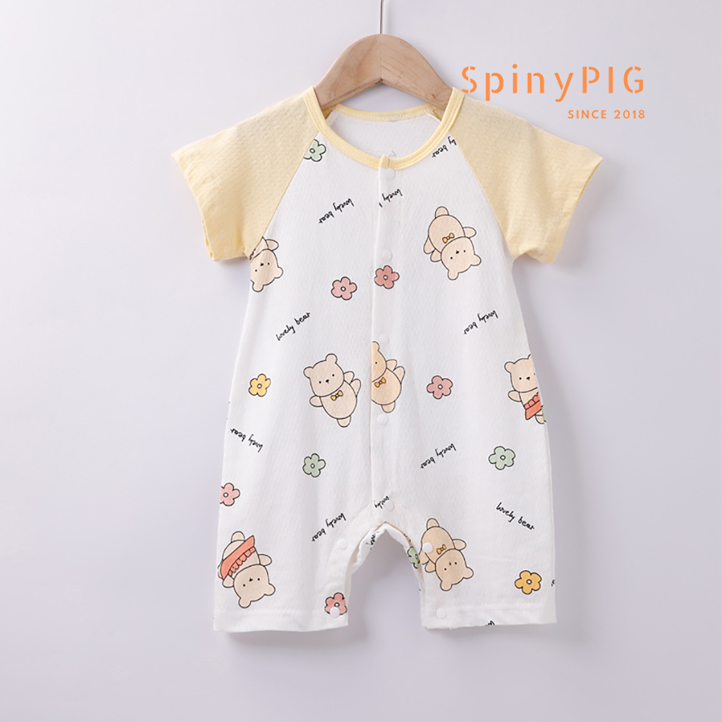 Bộ body cho bé sơ sinh 0-2 tuổi body đùi nhiều màu cotton lỗ mềm mát và thoáng khí cho bé trai bé gái mùa hè