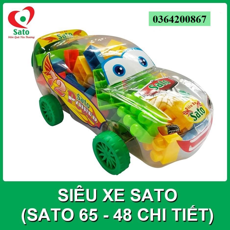 Đồ chơi Xếp hình mầm non - SIÊU XE SATO 48 chi tiết
