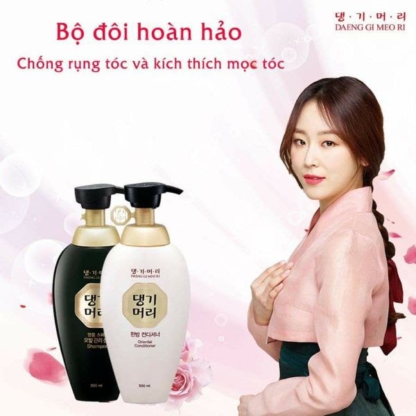 Cặp gội xả Doori nhân sâm chống rụng và kích thích mọc tóc thảo mộc Hàn Quốc 500ml tặng móc khóa