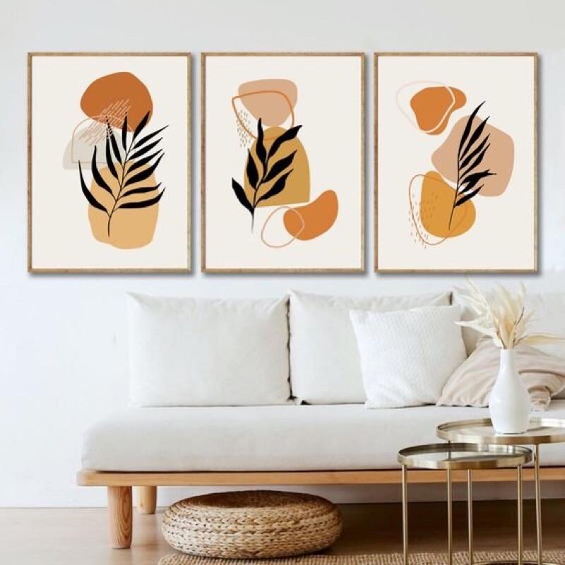 Bộ tranh 3 bức canvas hiện đại - trừu tượng