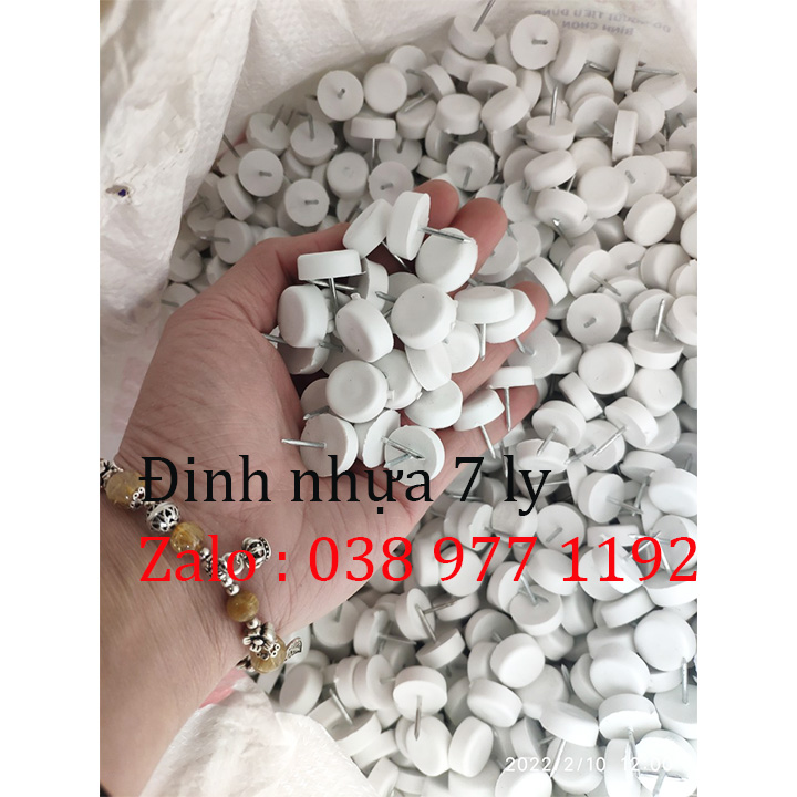 Chân đinh nhựa chống trầy 5mm, 7mm , Đinh nhựa đóng dưới chân bàn ghế có ma sát không bị trơn (đóng gói 500g)