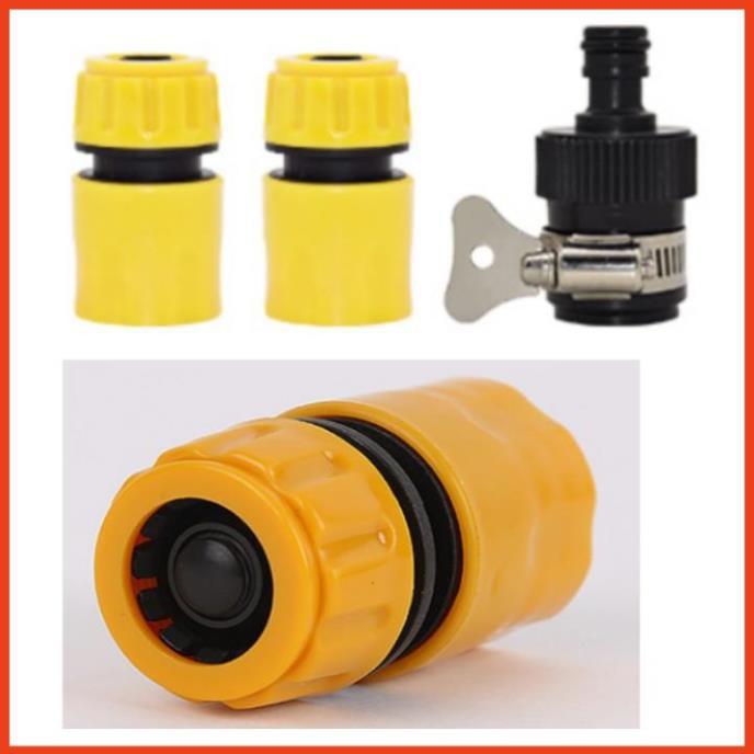 Bộ dây vòi xịt nước rửa xe,tưới cây .tăng áp 3 lần,loại 3m,5m 206701 đầu đồng,cút,nối nhựa đen+ tặng mở chai