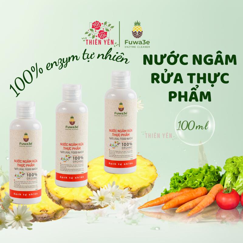 Nước ngâm rửa thực phẩm Fuwa3e mini 100ml - dung dịch Enzyme giúp khử mùi tanh cá, khử độc hoa quả