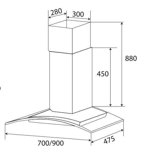 Máy Hút Mùi Kính Cong KAFF KF-GB706 - Hàng Chính Hãng