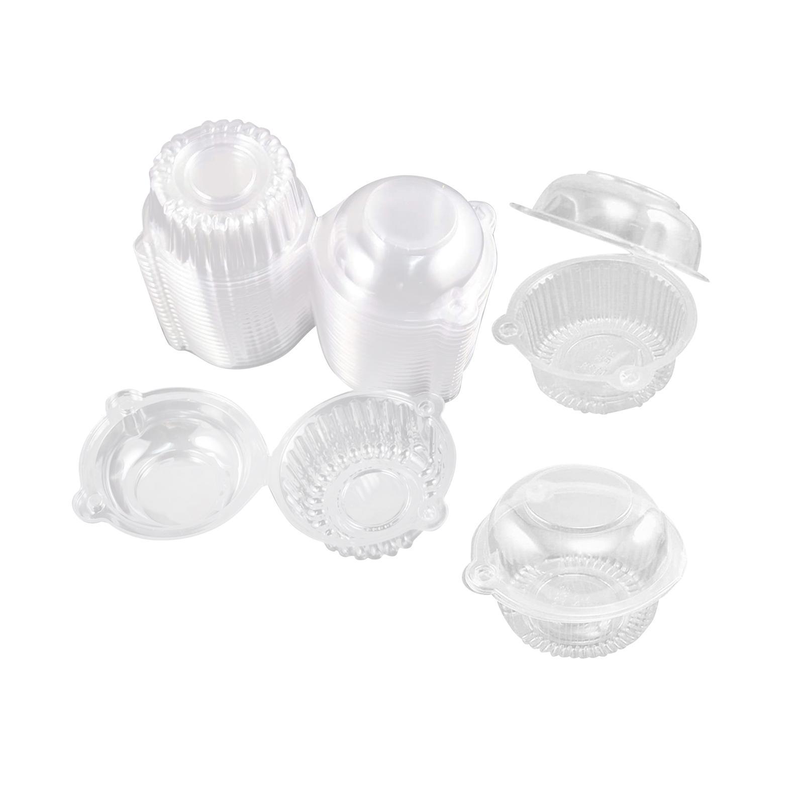 50 Pieces Muffin Dome Holder Box Cupcake Carrier Holder Box for Wedding Cake S
