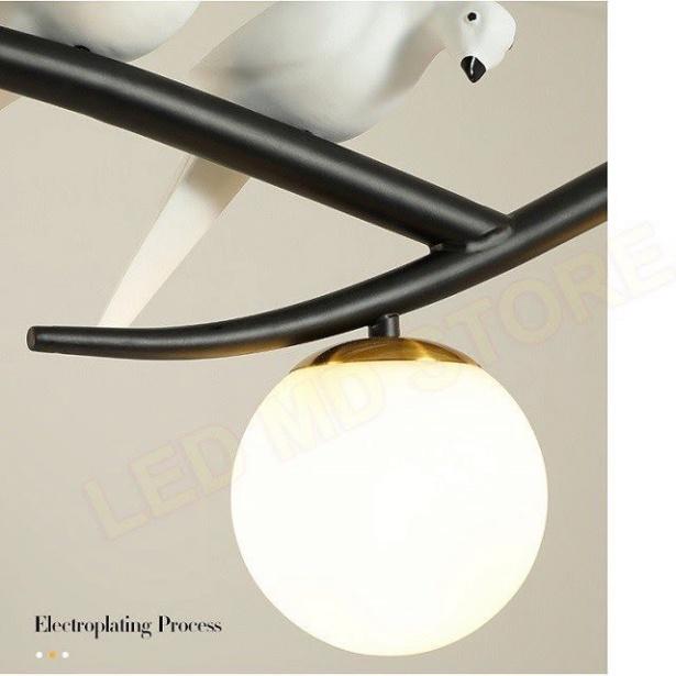 Đèn thả decor, đèn thả bàn ăn 4 bóng gắn 2 pegione tặng èm bóng led - MSP TH 750 DT