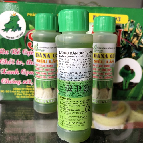Phân bón lá hỗn hợp NPK DANNA 03 Siêu Lân ra rễ cực mạnh, chồi to, thân mập