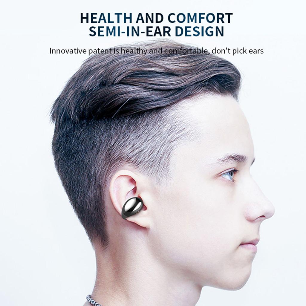 Bluetooth Earphone Earbuds Mini Wireless Headphones,Bone Conduction, Built-in Mic, True Wireless Bluetooth 5.0 in-Ear Headsets, 2000mA Charging Box