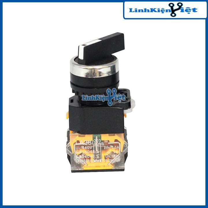Công Tắc Xoay 3 Vị Trí LA38 440V-10A Tự Hồi