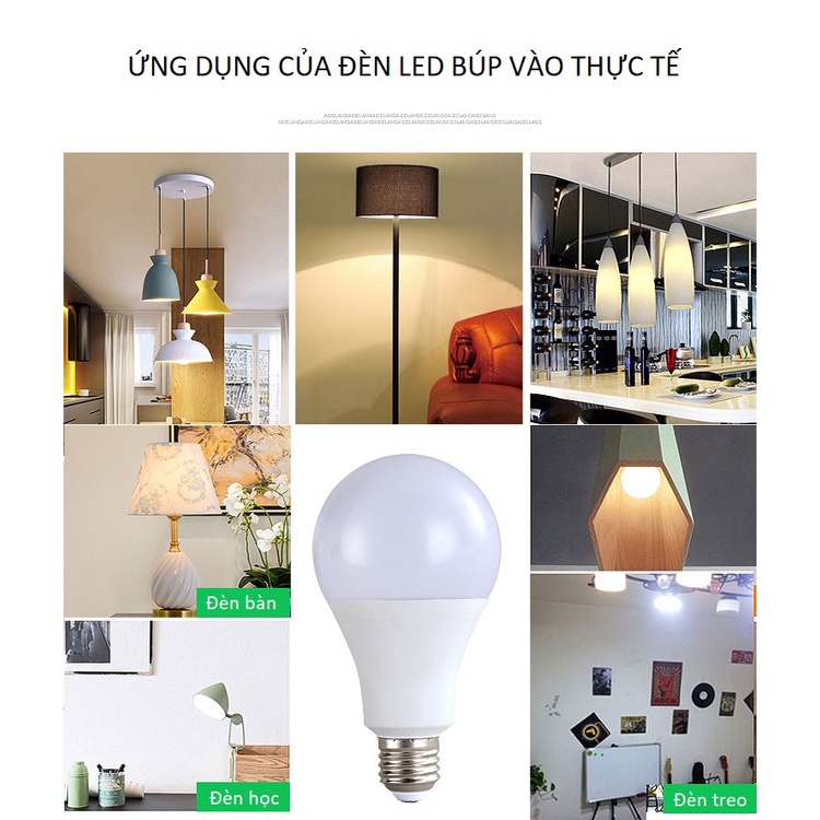 Bóng Đèn Led Búp 18W Độ Sáng Cao, Led Bulb Tròn E27 Hàng Chính Hãng