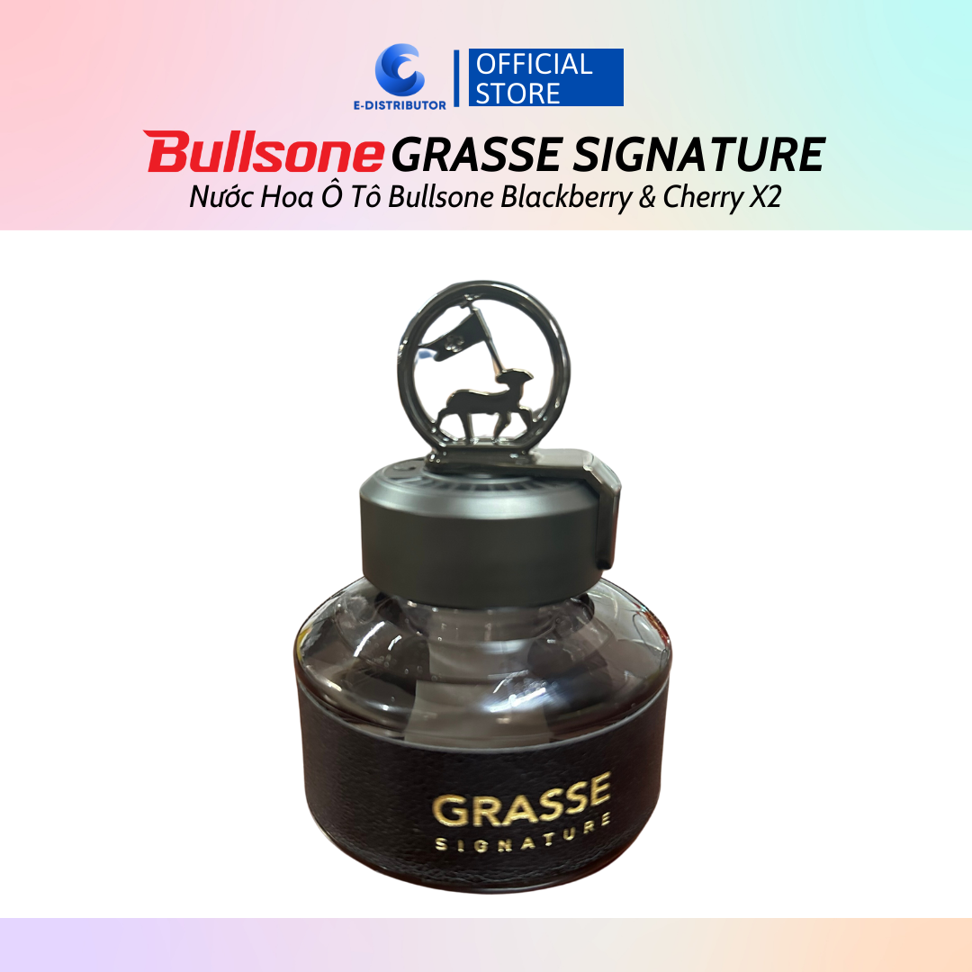 Nước hoa ô tô Bullsone Grasse Signature Blackberry &amp; Cherry (Dung tích 110ml) - Hàng chính hãng - Dung tích: 110ml
