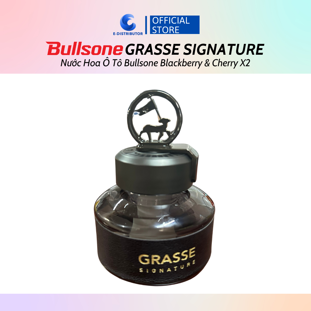 Nước hoa ô tô Bullsone Grasse Signature Blackberry & Cherry (Dung tích 110ml) - Hàng chính hãng - Dung tích: 110ml