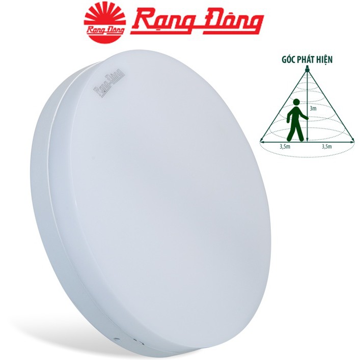 Đèn LED ốp trần cảm biến chuyển động có tích hợp cảm biến ánh sáng Rạng Đông Model: LN12.RAD 220/18w HL