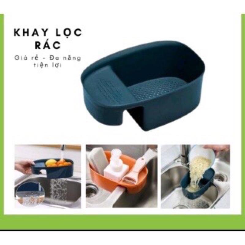 Khay lọc rác gác bồn rửa bát để đồ đa năng