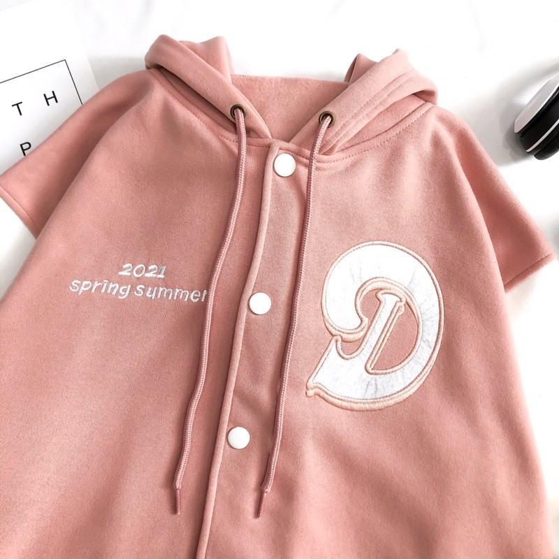 Áo khoác form rộng phối nón BOMBER SPRING ulzzang (Ảnh thật)