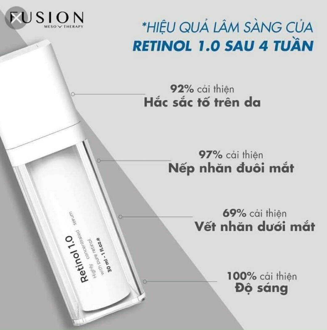 Kem Trẻ Hóa Da Giảm Nám Fusion Retinol 1.0 Dưỡng da, giảm bóng cho da dầu, giúp da mịn màng và tươi sáng