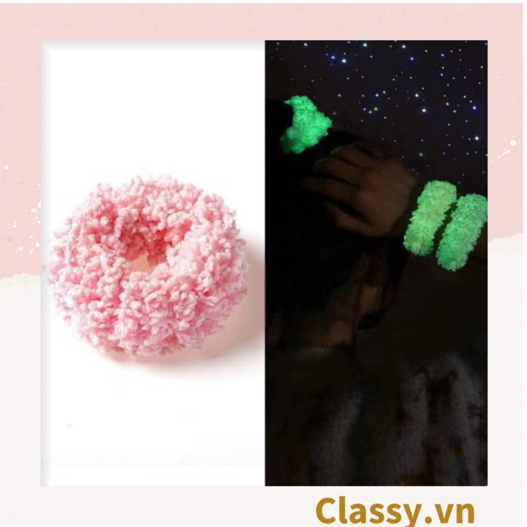 Dây cột tóc Classy phát sáng ban đêm 2 màu led hồng và xanh PK1400