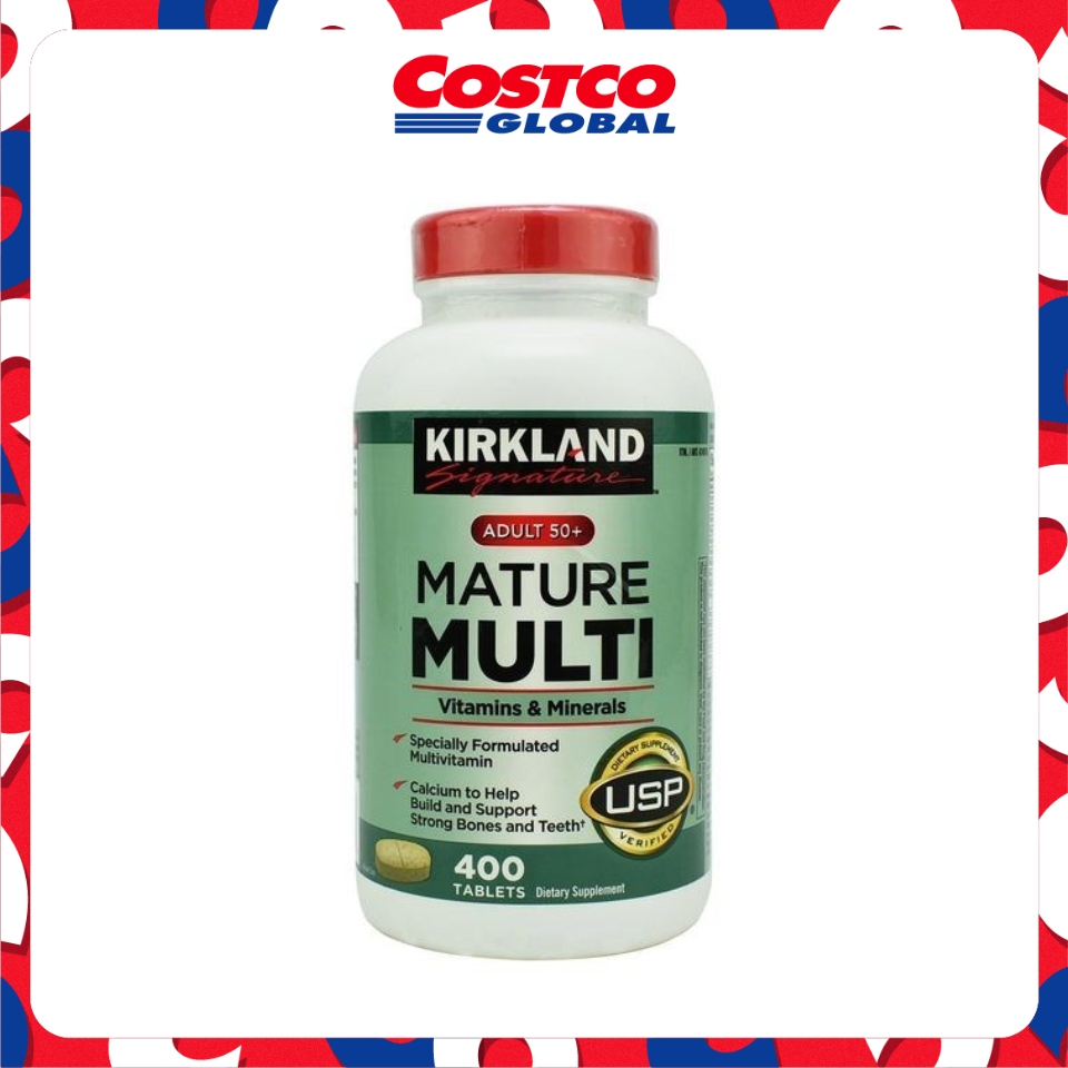 Viên Uống Bổ Sung Vitamin Kirkland Adult 50+ Mature Multi Vitamin 400v - Mỹ Date 11/2023 " trầy tem "