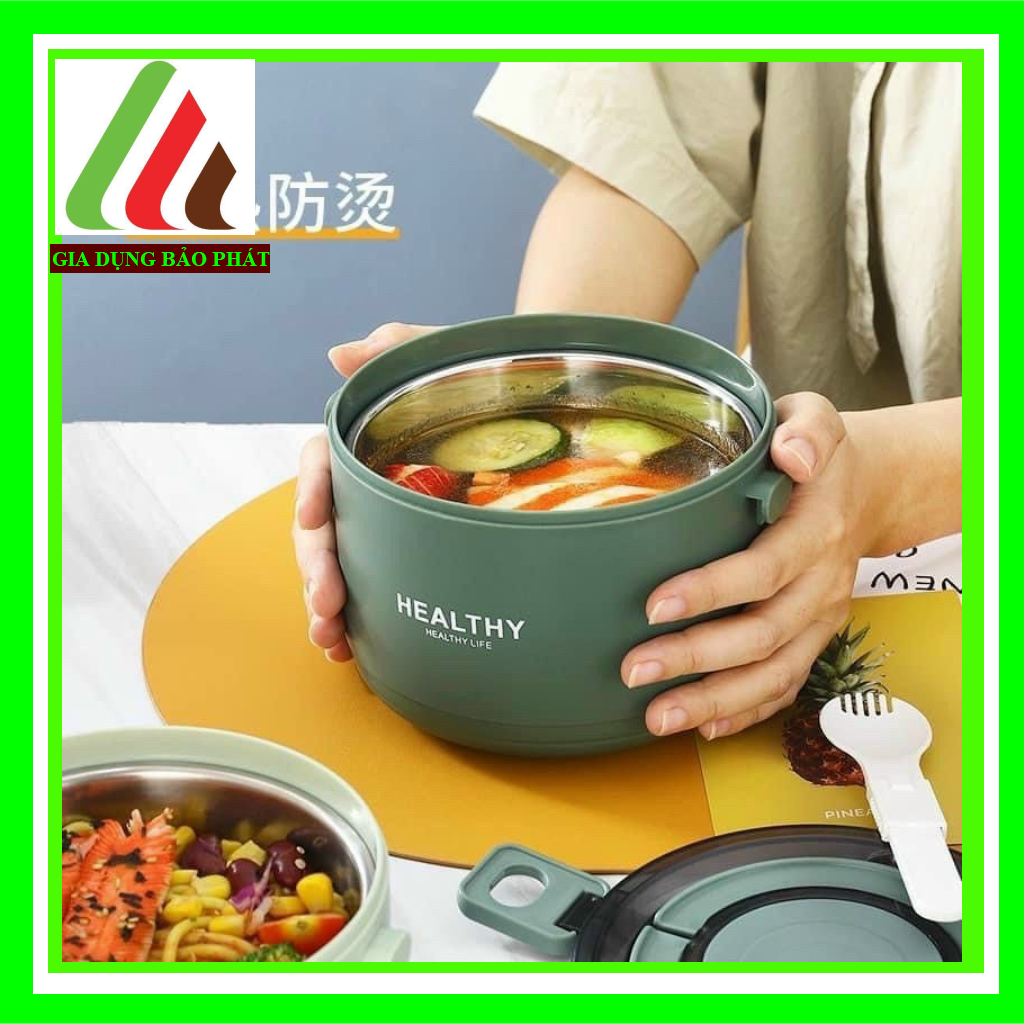 Hộp cơm giữ nhiệt văn phòng 3 tầng giữ nhiệt hộp đựng thức ăn 3 tầng Healthy
