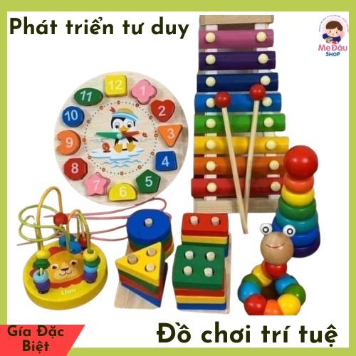 ĐỒ CHƠI GỖ PHÁT TRIỂN TRÍ TUỆ CHO BÉ COMBO 6 MÓN