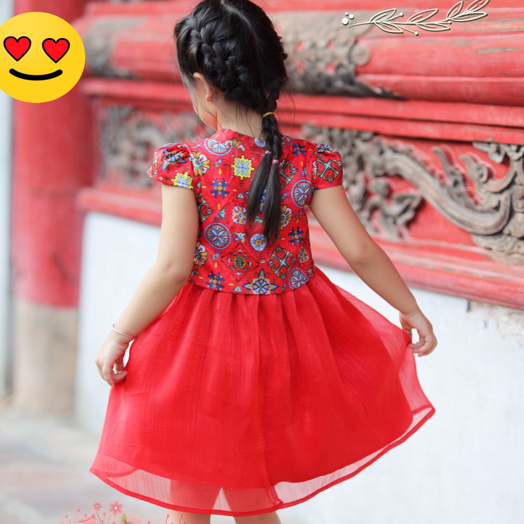 Set bộ mặc tết bé gái cực sang trọng SE141