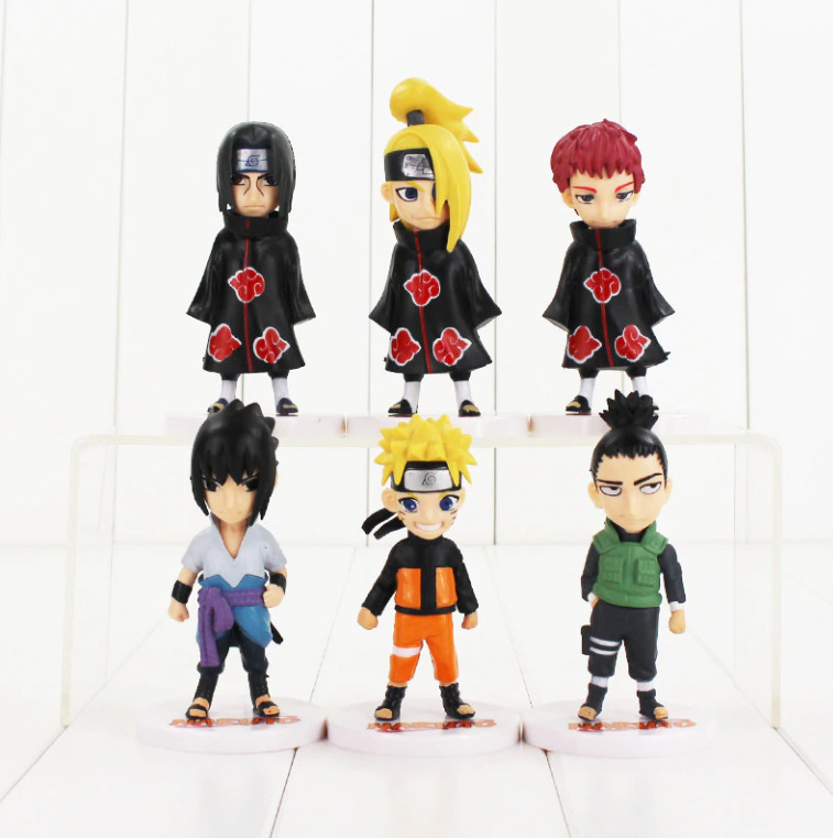 Bộ 06 Mô Hình Nhân Vật Naruto Cao 8-12cm