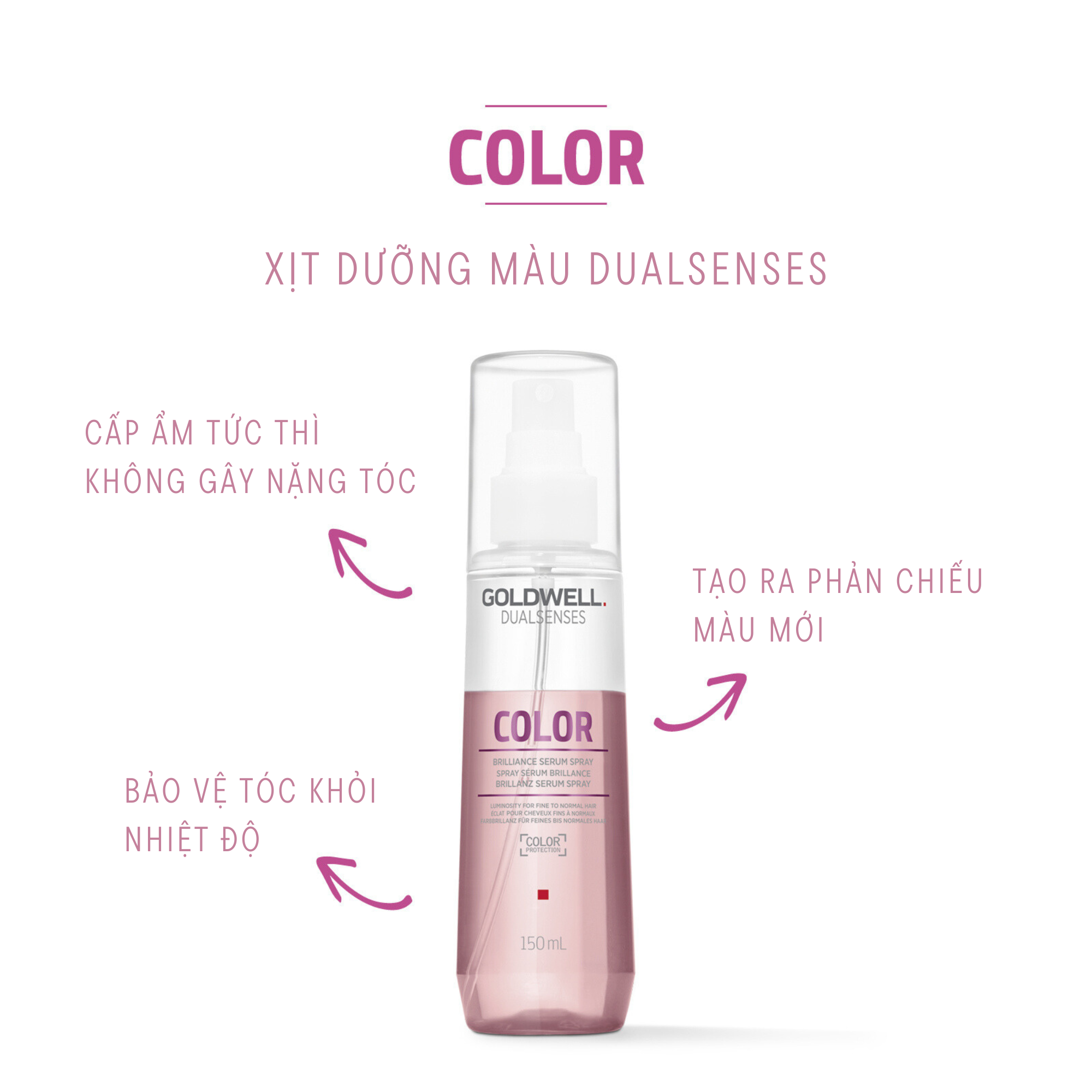 Xịt Dưỡng Màu Tóc Nhuộm Goldwell Color Extra Rich Cấp Dưỡng Tức Thì, Tóc Bóng Mượt Rạng Rỡ 150ml