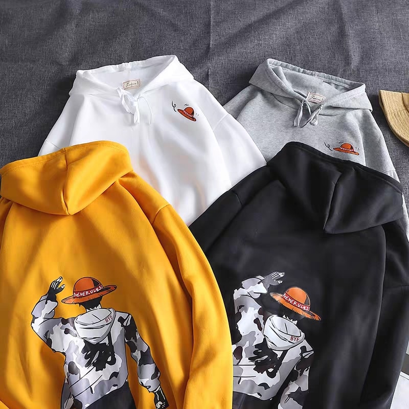 Áo Hoodie nỉ ngoại lu.f.fy đủ màu