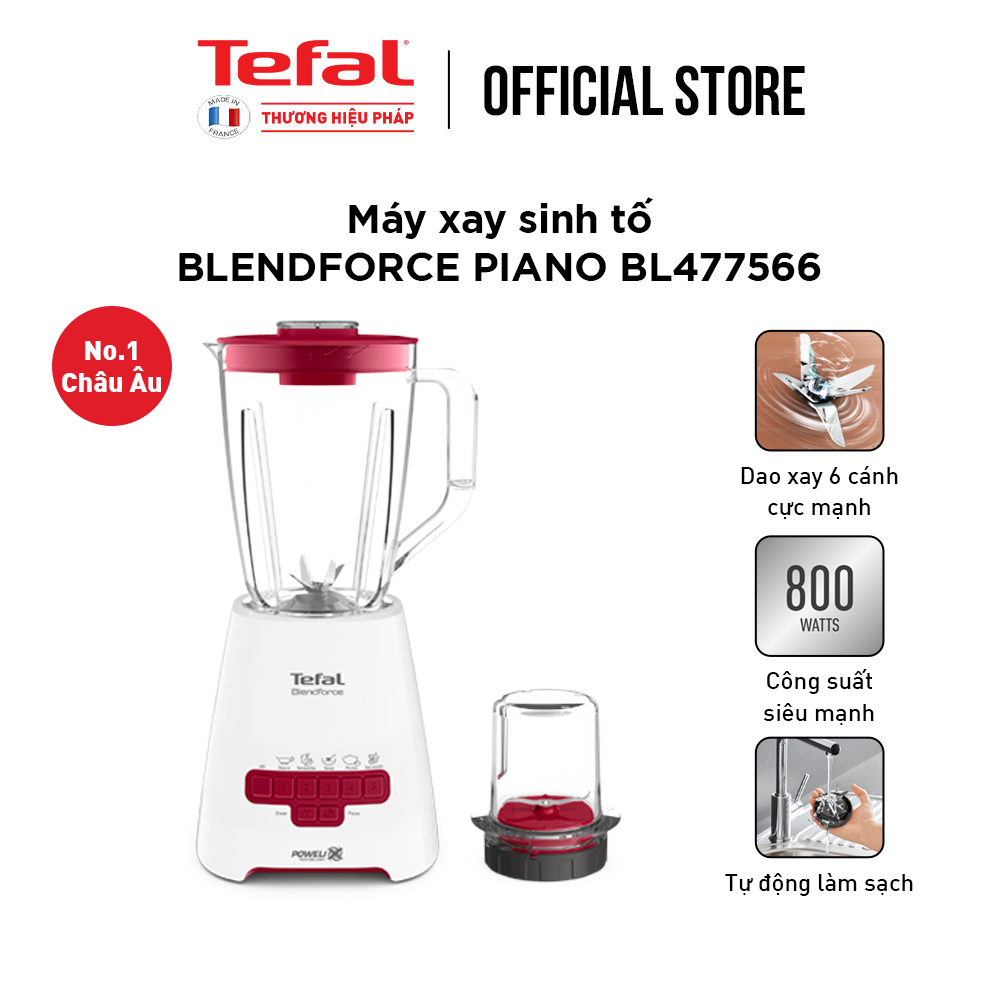 Combo Nồi cơm điện cao tần Tefal RK808168 1.5L &amp; Máy xay sinh tố Tefal Blendforce BL477566 - Hàng chính hãng