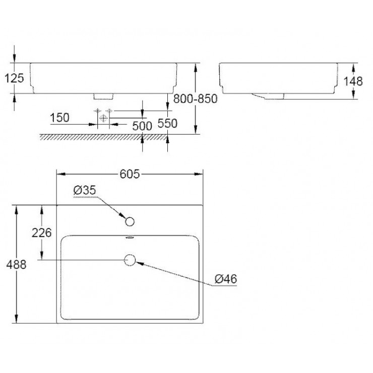 Chậu Rửa Mặt Lavabo Grohe 39234000 Eurostyle Đặt Bàn