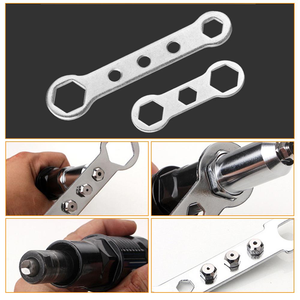 Rivet Gun Adatper Riveter Drill Converter Attachment Electric Power Drill Riveting Hand Tool Kit for Riveting Insert 3/32'' 1/8'' 5/32'' 3/16'' Rivets Nut