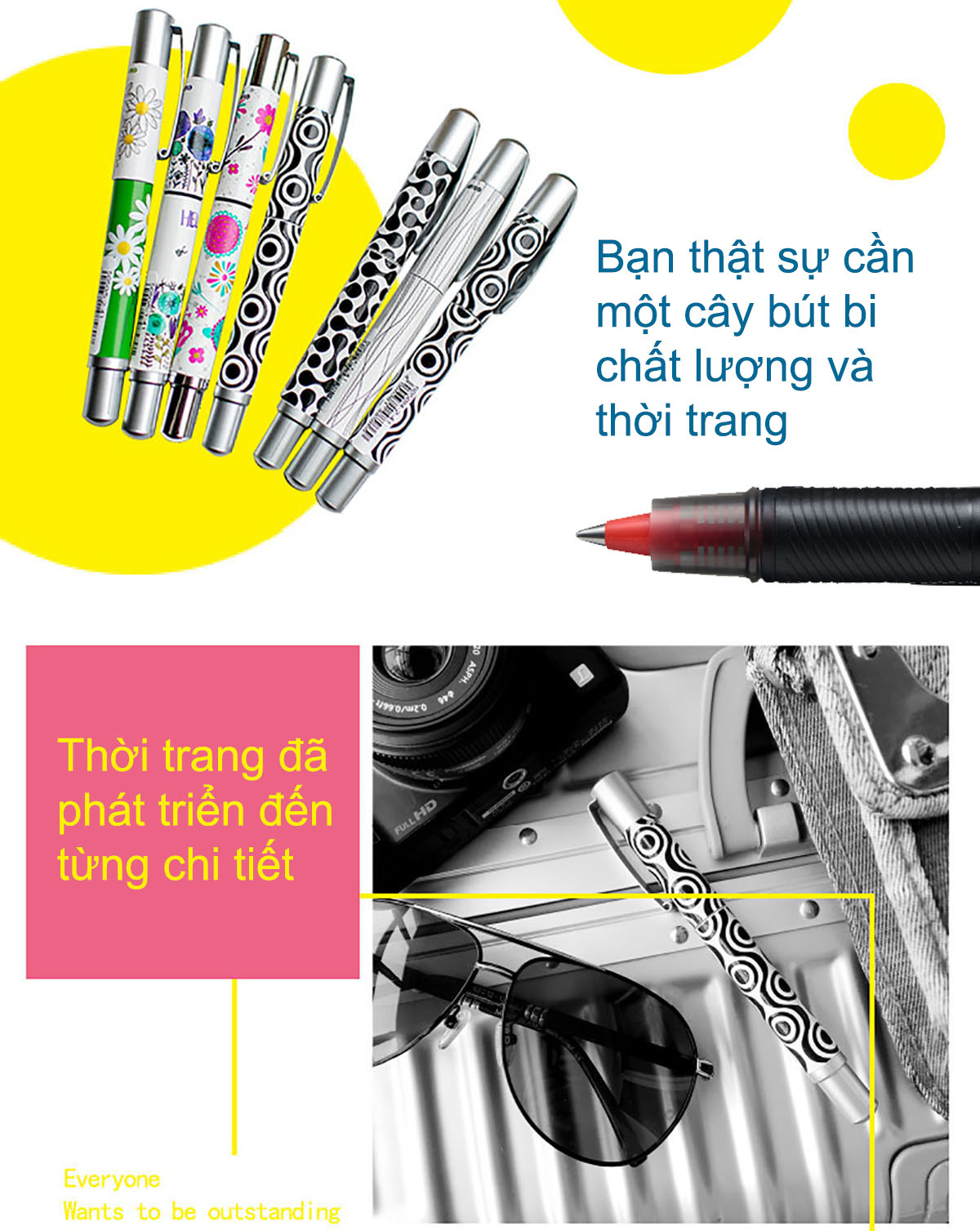 Vỉ bút bi ký STABILO beCrazy hình graffiti + Tặng kèm hộp (BCC-GFT)