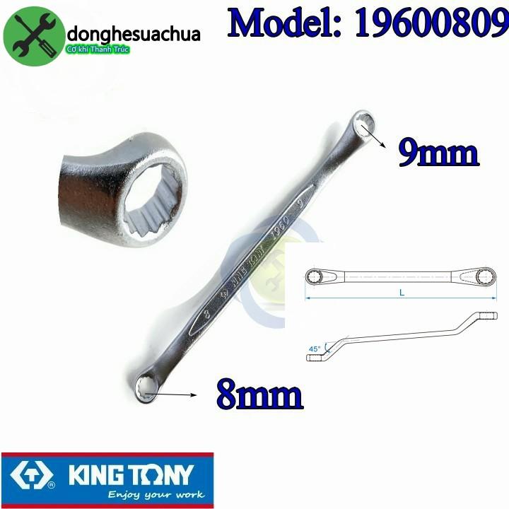 Cờ lê hai đầu tròng 8mm và 9mm Kingtony 19600809
