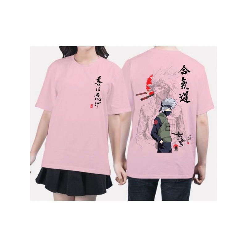 Áo thun Naruto thiết kế riêng, Áo cotton co giãn in trước sau cực chắc nét cho cả nam nữ