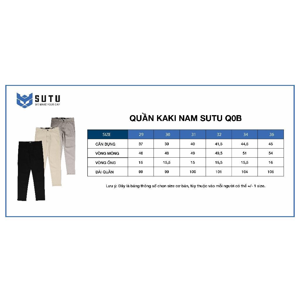 Quần Dài Kaki Ống Suông Nam Cao Cấp SUTU BRAND Chất Dày Đứng Form Kiểu Dáng Trẻ Trung Chất Liệu Co Giãn Tốt | Q0BDE9 - Nâu