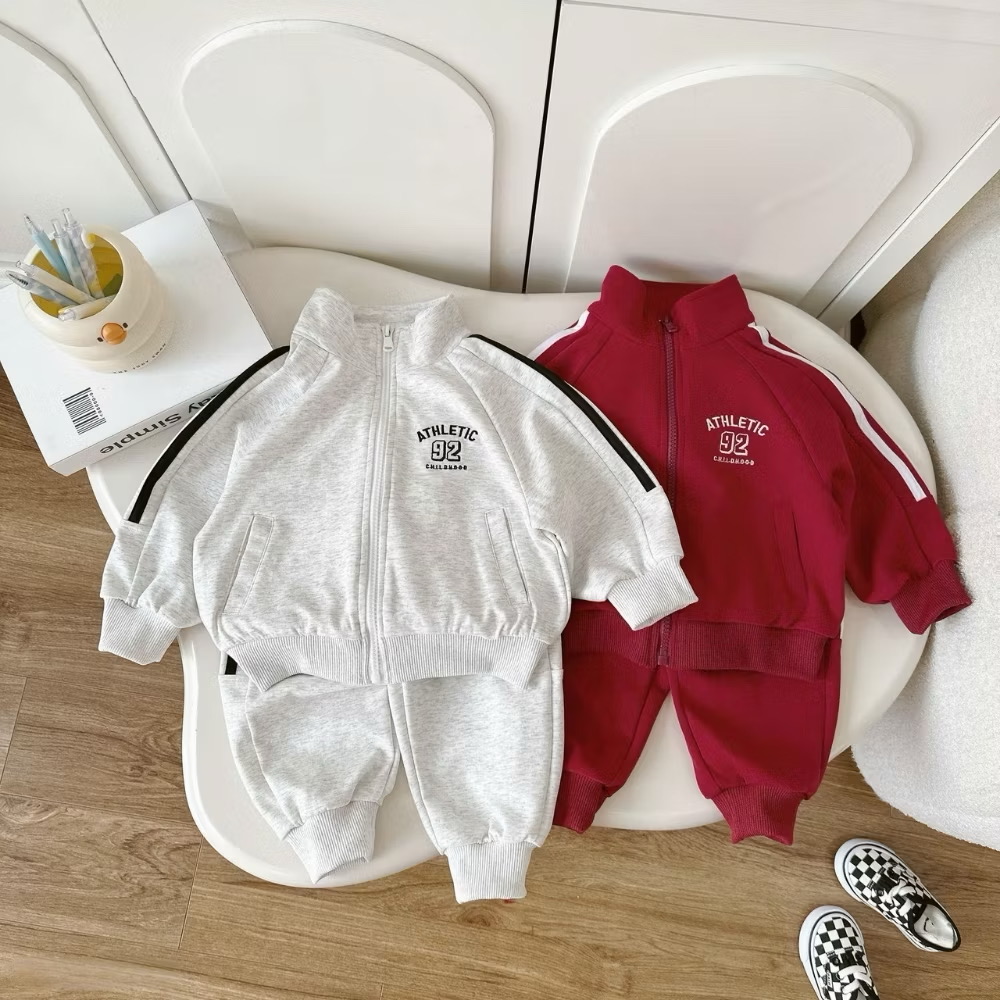 Set Thu Đông Bộ Quần Áo Khoác Thể Thao Nỉ Cao Cổ Cho Bé Trai 1-8 Tuổi Dành Cho Bé Trai