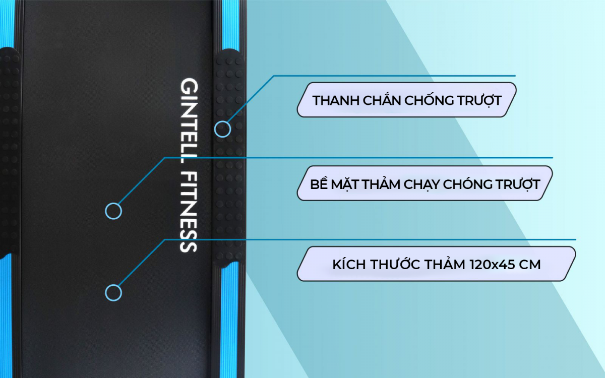 Máy chạy bộ GINTELL SmarTrek Plus | Nâng dốc | Gấp gọn